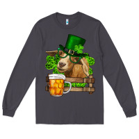 Smoke St. Patrick's Day Goat And Beer Long Sleeve Tee - RanaPortraitStore