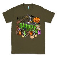 Army Green happy halloween farm animals Classic Tee - Zillion Design Studio