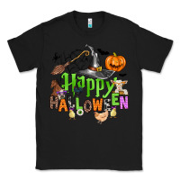 Black happy halloween farm animals Classic Tee - Zillion Design Studio