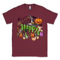 Burgundy happy halloween farm animals Classic Tee - Zillion Design Studio