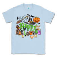 Dusty Blue happy halloween farm animals Classic Tee - Zillion Design Studio