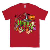 Red happy halloween farm animals Classic Tee - Zillion Design Studio