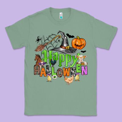 Happy Halloween Farm Animals Classic Tee Designed By Zillion Design Studio