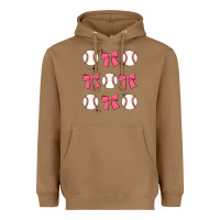 Toasted Coconut baseball coquette bow Heavyweight Hoodie - JahusDesignShop