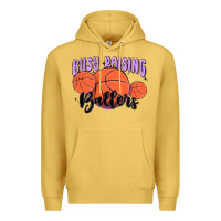 Antique Gold busy raising ballers Premium Hoodie - MaliasSmallBusiness