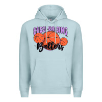 Blue Mist busy raising ballers Premium Hoodie - MaliasSmallBusiness