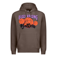 Coffee busy raising ballers Premium Hoodie - MaliasSmallBusiness