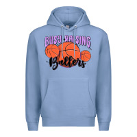 Colony Blue busy raising ballers Premium Hoodie - MaliasSmallBusiness