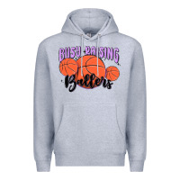 Heather Grey busy raising ballers Premium Hoodie - MaliasSmallBusiness