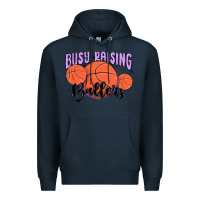 Navy busy raising ballers Premium Hoodie - MaliasSmallBusiness