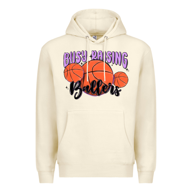 Busy Raising Ballers Premium Hoodie by MaliasSmallBusiness | Teevron