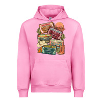 Fuchsia Pink country cassette tapes Urban Hoodie - MaliasSmallBusiness