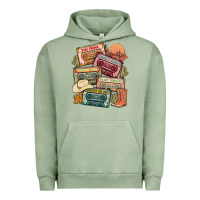 Pigment Oil Green country cassette tapes Urban Hoodie - MaliasSmallBusiness