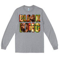 Heather Grey black king Long Sleeve Tee - Zillion Design Studio