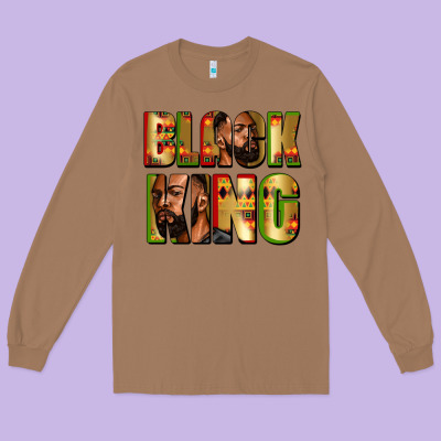 Black King Long Sleeve Tee Designed By Zillion Design Studio