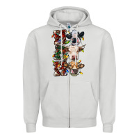 Dove Grey hohoho cows Zipper Hoodie - RanaPortraitStore