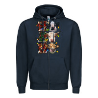 Navy hohoho cows Zipper Hoodie - RanaPortraitStore