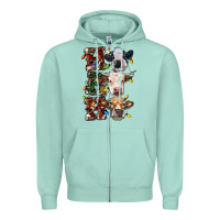Seafoam hohoho cows Zipper Hoodie - RanaPortraitStore