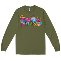 Army Green cowgirl coffee cups Long Sleeve Tee - texasbilliewilder