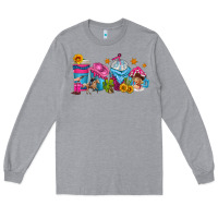 Heather Grey cowgirl coffee cups Long Sleeve Tee - texasbilliewilder