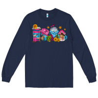 Navy cowgirl coffee cups Long Sleeve Tee - texasbilliewilder