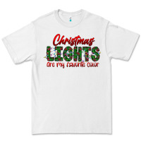 White festive christmas lights text art Premium Tee - CowhideDigitalArt