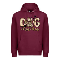 Burgundy dog mama Premium Hoodie - MaliasSmallBusiness