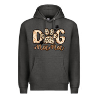 Charcoal Heather dog mama Premium Hoodie - MaliasSmallBusiness
