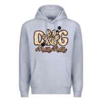 Heather Grey dog mama Premium Hoodie - MaliasSmallBusiness