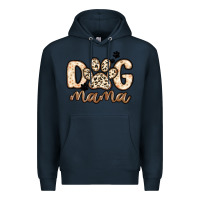 Navy dog mama Premium Hoodie - MaliasSmallBusiness