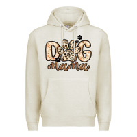 Oatmeal Heather dog mama Premium Hoodie - MaliasSmallBusiness