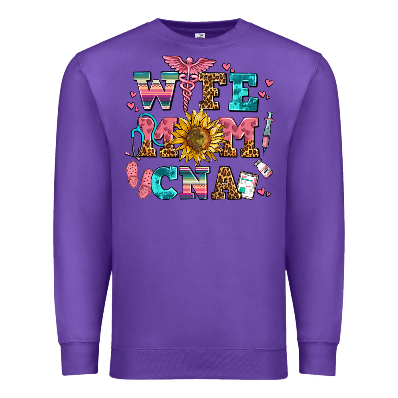 Wife Mom Cna Premium Sweatshirt by AdoDesignShop | Teevron