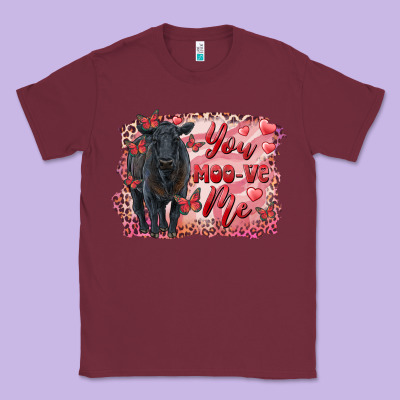 You Moo Ve  Me Black Angus Classic Tee Designed By Ranaportraitstore