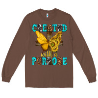 Chestnut created with a purpose Long Sleeve Tee - texasbilliewilder