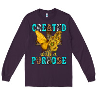 Plum created with a purpose Long Sleeve Tee - texasbilliewilder