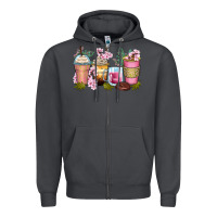 Smoke flowers coffee cups Zipper Hoodie - Zillion Design Studio