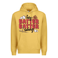 Antique Gold hey batter batter swing Premium Hoodie - MaliasSmallBusiness