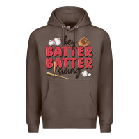 Coffee hey batter batter swing Premium Hoodie - MaliasSmallBusiness