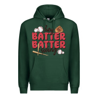 Sports Green hey batter batter swing Premium Hoodie - MaliasSmallBusiness