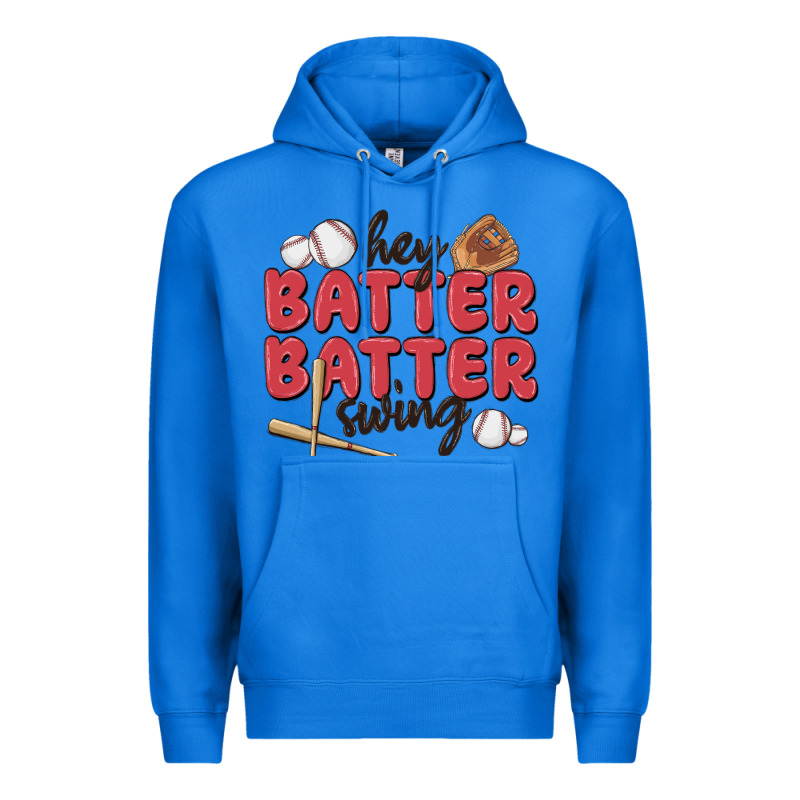 Hey Batter Batter Swing Premium Hoodie by MaliasSmallBusiness | Teevron