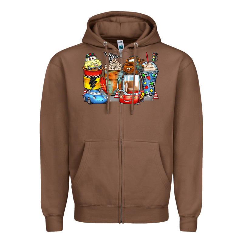 Cartoon Characters Coffee Cups Zipper Hoodie by Zillion Design Studio | Teevron
