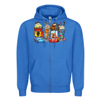 True Royal cartoon characters coffee cups Zipper Hoodie - Zillion Design Studio