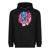 Black cancer ribbon pink converse and flowers Heavyweight Hoodie - AdoDesignShop