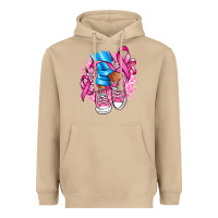 Mushroom cancer ribbon pink converse and flowers Heavyweight Hoodie - AdoDesignShop