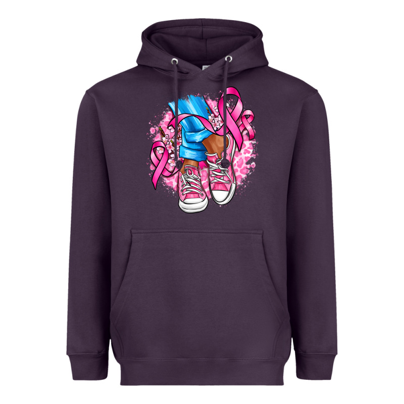Cancer Ribbon Pink Converse And Flowers Heavyweight Hoodie by AdoDesignShop | Teevron
