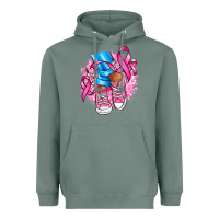 Sage cancer ribbon pink converse and flowers Heavyweight Hoodie - AdoDesignShop