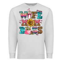 Dove Grey wife mom boss Premium Sweatshirt - AdoDesignShop