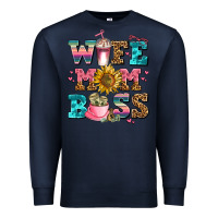 Navy wife mom boss Premium Sweatshirt - AdoDesignShop