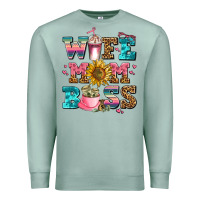 Seafoam wife mom boss Premium Sweatshirt - AdoDesignShop