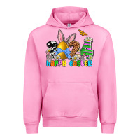 Fuchsia Pink 2024 Happy Easter Urban Hoodie - NancyCooperArtShop